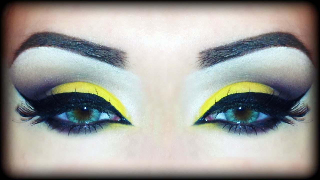 Yellow And Black Eye Makeup Yellow Brown Fall Arabic Makeup Tutorial Inspired Melissa