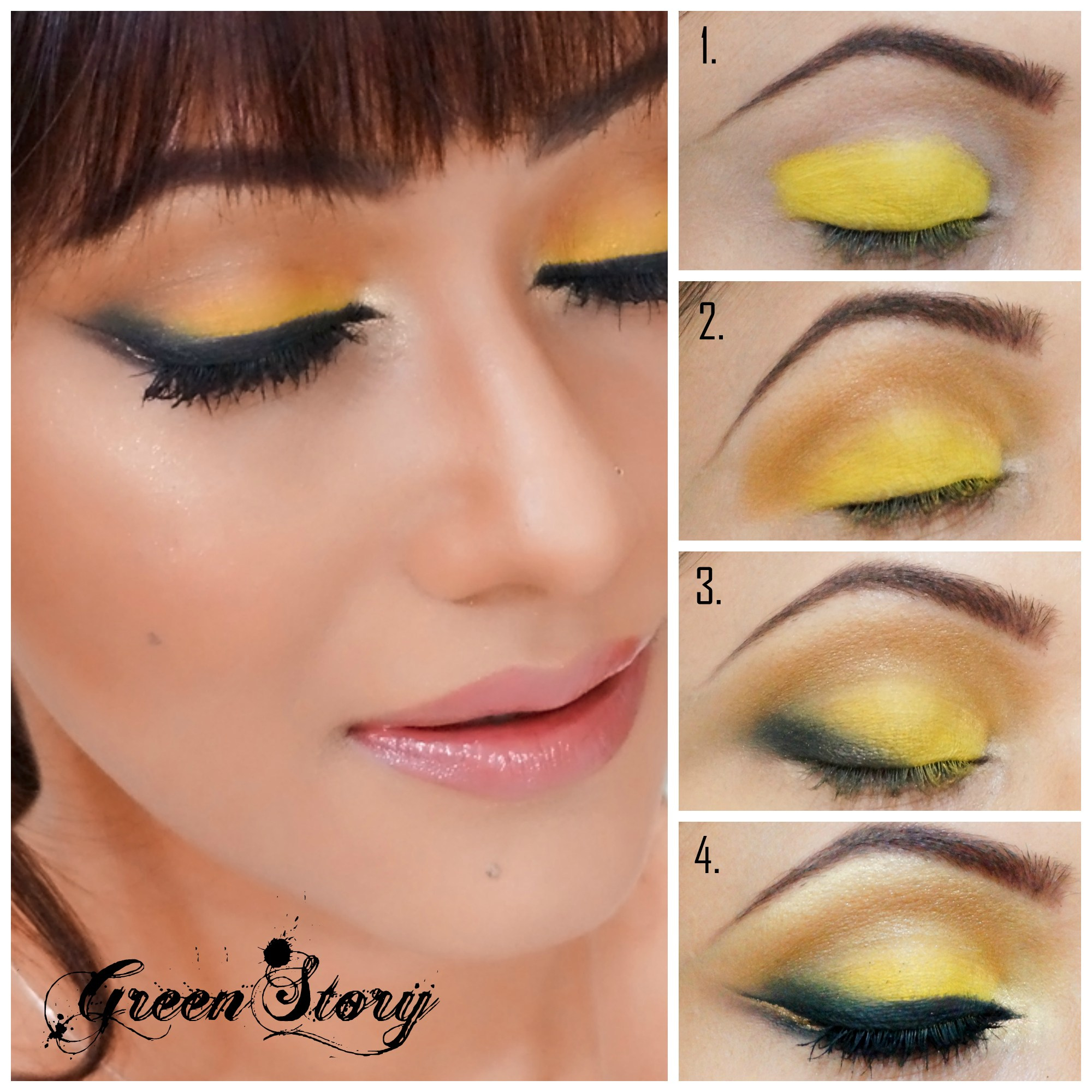 Yellow And Black Eye Makeup Yellow With Black Eyelook Greenstory